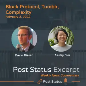 Post Status Excerpt — The Block Protocol, Tumblr, and Complexity: Lesley Sim