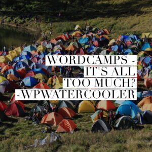 WordCamps – It’s all too much?