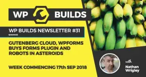 WP Builds Newsletter #31 – Gutenberg Cloud, WPForms buys forms plugin and robots on asteriods
