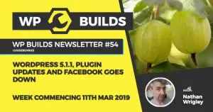 WP Builds Newsletter #54 – WordPress 5.1.1, plugin updates and Facebook goes down