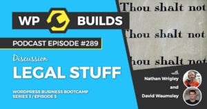 289 – Legal stuff
